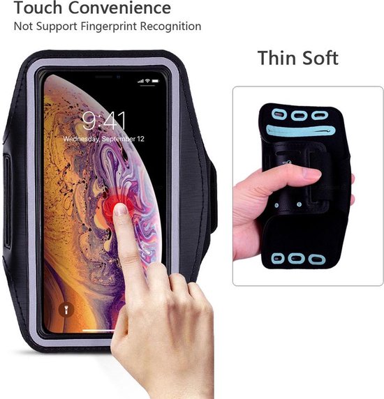 Sportarmband – Geschikt voor Samsung Galaxy S22/S23/S24 Plus – Hardloop armband – Verstelbaar – Rood