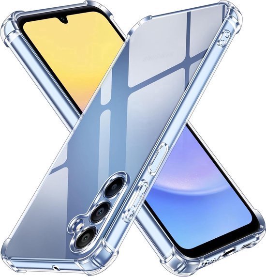Samsung Galaxy A25 Hoesjes – Siliconen Backcover – Schokbestendig – Camera/Lens Bescherming – Transparant-Ilumina Benelux