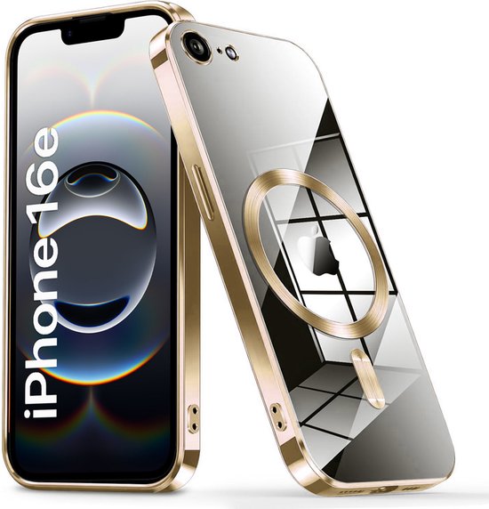 iPhone 16E / SE 4 Hoesjes – Backcover – Camera Lens Protector – MagSafe Compatibel – Goud-Ilumina Benelux