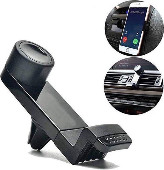 Telefoonhouder auto – Ventilatierooster – 360° draaibaar – Universeel – Zwart-Telefoonhouders-Ilumina Benelux