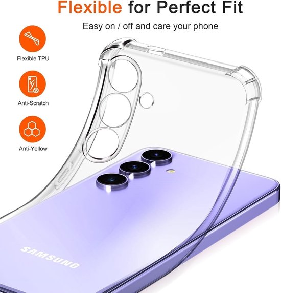 Samsung Galaxy S25 Hoesjes – Siliconen Backcover – Schokbestendig – Camera Beschermer – Transparant