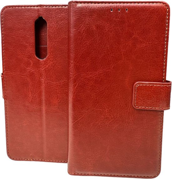 Nokia 5 Hoesjes – Portemonnee Book Case – Pasjeshouder – Magneetsluiting – Bruin-Ilumina Benelux