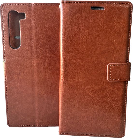 Motorola Edge Hoesjes – Portemonnee Book Case – Magneetsluiting – 2x Screenprotector – Bruin-Ilumina Benelux