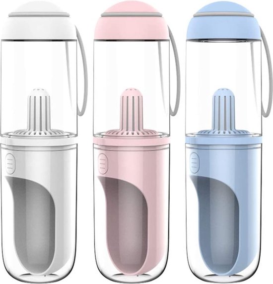 Drinkfles voor Honden met Duurzaam Filte - BPA vrij - Blauw - 100% Lekvrij - Waterfles voor Volwassen Honden en Puppy's - Wandelen - Voor Onderweg - Hondencadeau