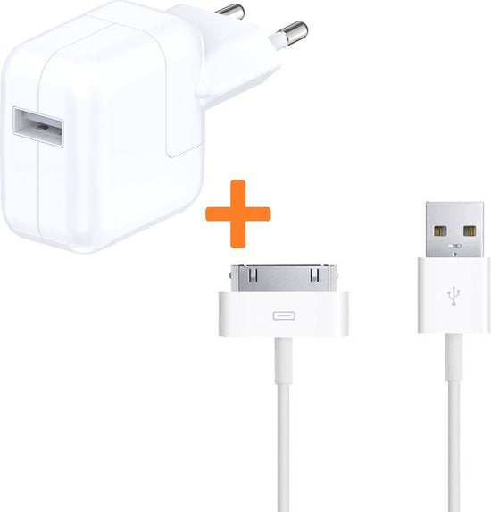 iPad Oplader – Geschikt voor iPad 2/3/4 – 12W 2.4A USB Adapter – Inclusief Oplaadkabel-Oplader-Ilumina Benelux