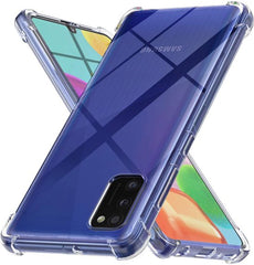 Shockproof Flexibele achterkant Silicone hoesje Transparant Geschikt voor: Samsung Galaxy A31