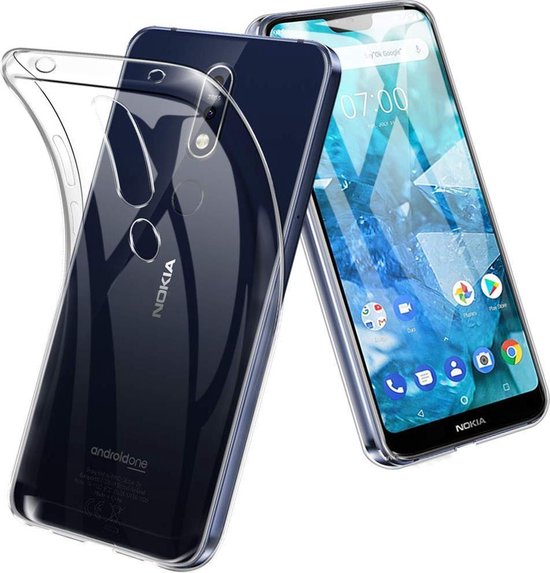 Nokia 7.1 Hoesjes – Siliconen Backcover – Transparant – Soft TPU – Schokbestendig-Ilumina Benelux