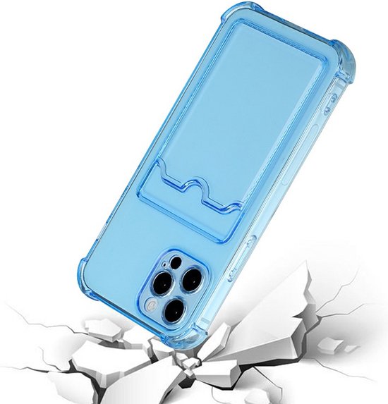 iPhone 11 Pro Hoesjes – TPU Backcover – Schokbestendig – Pasjeshouder – Blauw-Ilumina Benelux
