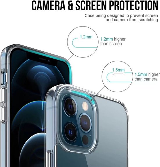 iPhone 11 Pro Max Hoesjes – Transparante TPU Siliconen Bumper – Military Grade Schokbestendig – Crystal Clear-Ilumina Benelux