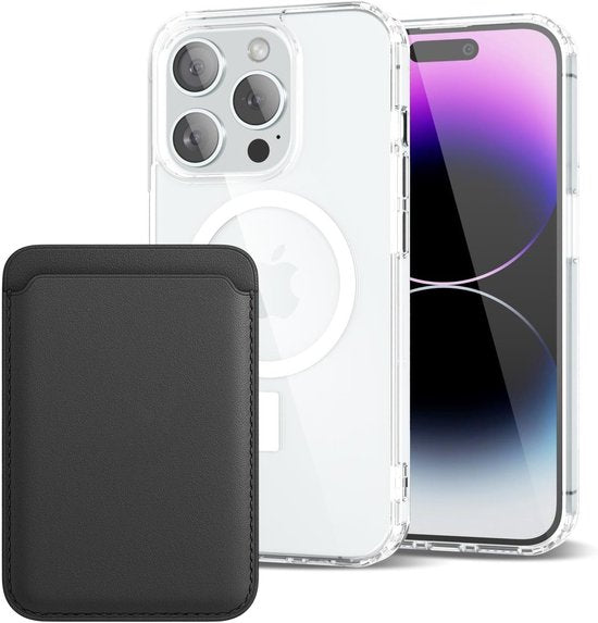 iPhone 13 Pro Hoesjes – Anti-Shock Backcover met MagSafe – Magnetische Pasjeshouder – Zwart-Ilumina Benelux