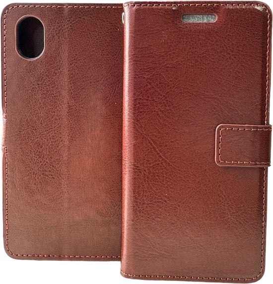 Portemonnee Book Case Hoesje Geschikt voor: Samsung Galaxy A01 Core (2020) - Bruin