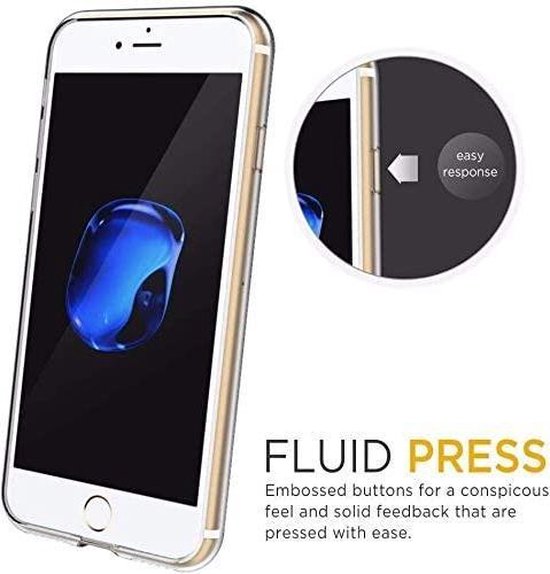 iPhone 7 Plus/8 Plus Hoesjes – Soft Silicone Backcover – Transparant – Flexibel – Schokabsorberend-Ilumina Benelux
