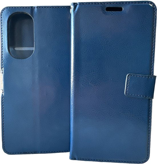 Motorola Edge 30 Pro Hoesjes – Portemonnee Book Case – Pasjeshouder – Magneetsluiting – Blauw-Ilumina Benelux