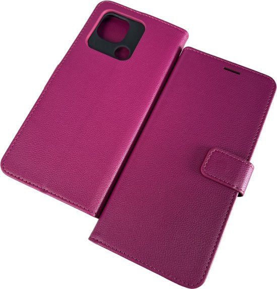 Xiaomi Redmi 10C Hoesjes – Portemonnee Book Case – Pasjeshouder – Magneetsluiting – Roze-Ilumina Benelux