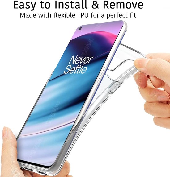 OnePlus Nord CE Hoesjes – Transparante Siliconen Backcover – Schokbestendig – Inclusief Screenprotector-Ilumina Benelux