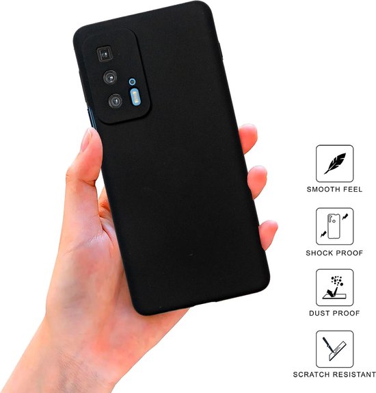Motorola Edge 20 Pro Hoesjes – Siliconen Backcover – Soft Silicone – Schokbestendig – Zwart-Ilumina Benelux