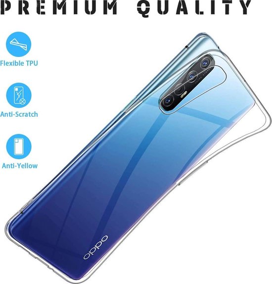 Oppo Find X2 Neo Hoesjes – Transparante TPU Siliconen Backcover – Soft Case – Incl. Gehard Glas Screenprotector-Ilumina Benelux