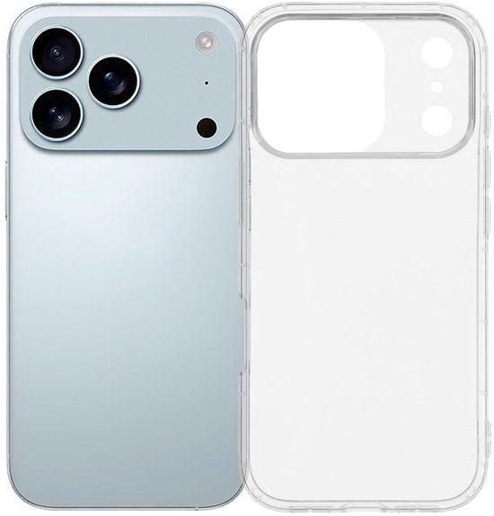iPhone 17 Pro Hoesjes – Siliconen Soft Backcover – Transparant – Inclusief Gehard Glas Screenprotector – Anti-kras-Ilumina Benelux