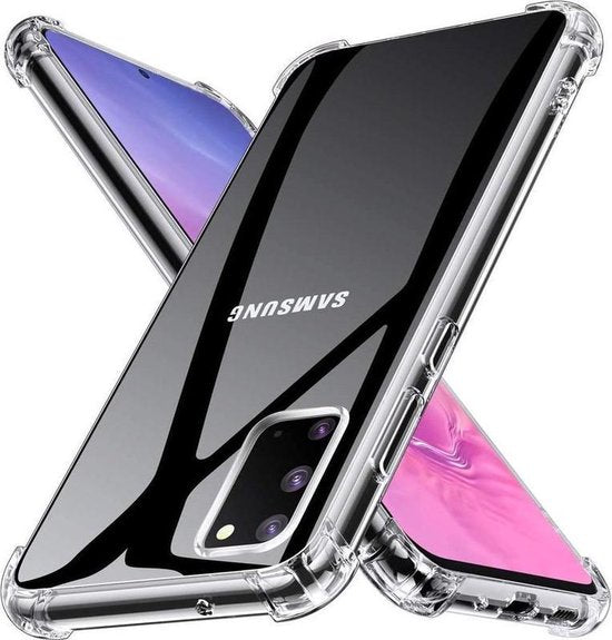 Shockproof Hoesje Geschikt voor: Samsung Galaxy Note 20 - Anti Shock Silicone Bumper Hoesje - Transparant + 1X Screenprotector