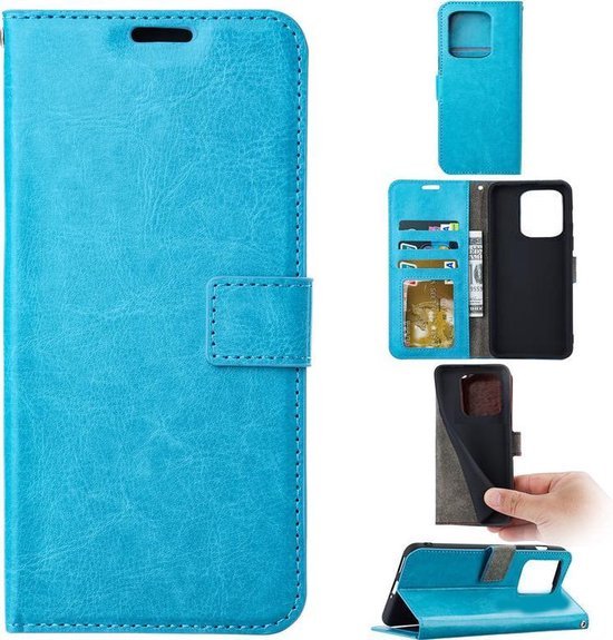 iPhone 16 Pro Max Hoesjes – Portemonnee Book Case – Pasjeshouder – Magneetsluiting – Turquoise-Ilumina Benelux