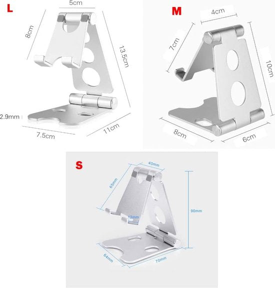 Tablethouder bureau – Aluminium telefoonstandaard – Verstelbaar statief voor smartphone & tablet – Zwart-Ilumina Benelux