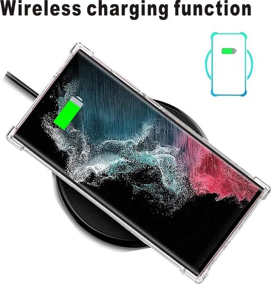 Samsung Galaxy S23 Ultra Hoesjes – Siliconen Backcover – Schokbestendig – Transparant – Incl. 2x Screenprotector-Ilumina Benelux