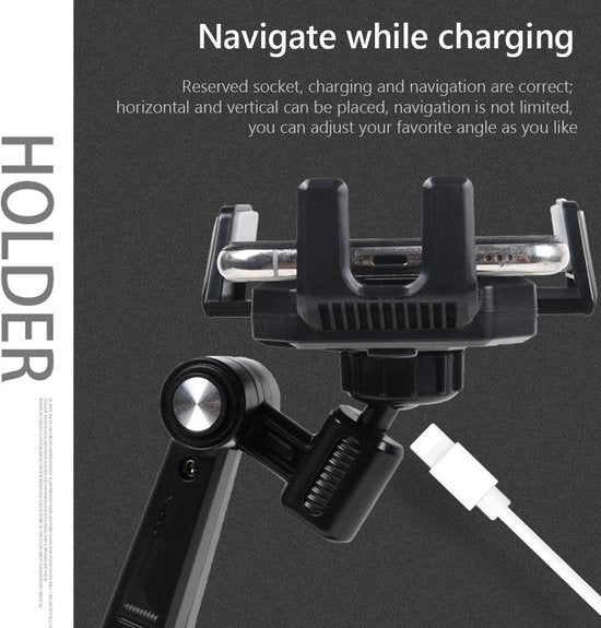 Telefoonhouder auto – Zuignap houder voor voorruit & dashboard – Stevige grip – 360° draaibaar – Zwart-Ilumina Benelux