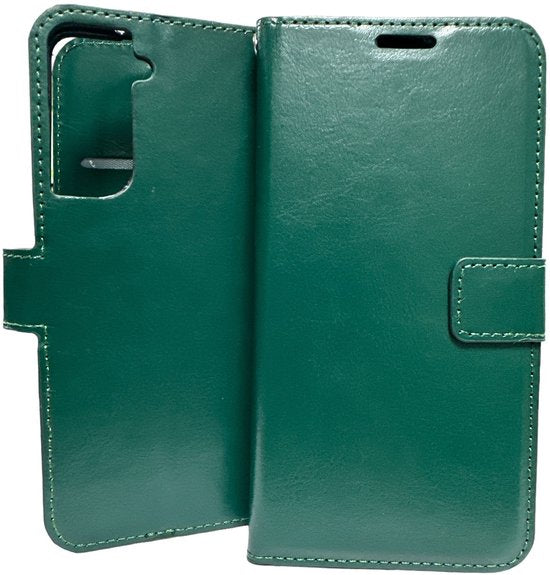 Samsung Galaxy S25 Ultra Hoesjes – Portemonnee Book Case – Pasjeshouder – Magneetsluiting – Groen-Ilumina Benelux
