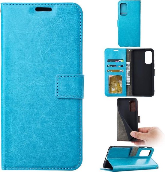Motorola Moto G31/G41 Hoesjes – Portemonnee Book Case – Pasjeshouder – Magneetsluiting – Turquoise-Ilumina Benelux