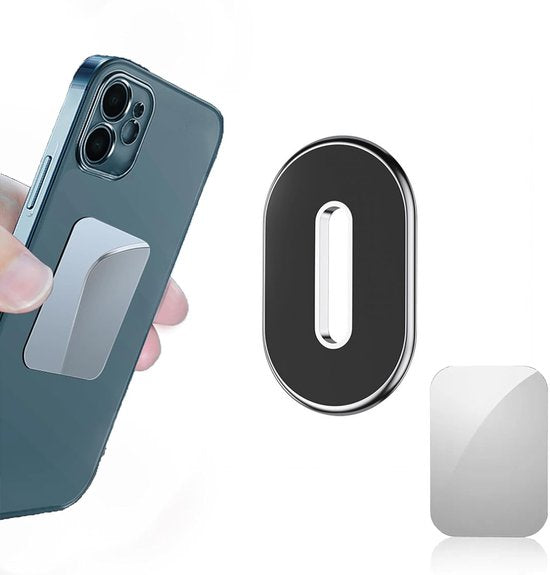 Telefoonhouder auto – Magnetisch Dashboard – Sterke Magneet – Inclusief Metalen Plaatje – Zwart-Ilumina Benelux