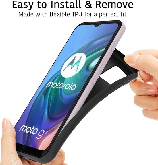 Motorola Moto G10/G20/G30 Hoesjes – Siliconen TPU Backcover – Inclusief Screenprotector – Zwart-Ilumina Benelux