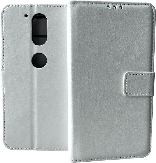 Motorola Moto G4 / G4 Plus Hoesjes – Portemonnee Book Case – Pasjeshouder – Magneetsluiting – Wit-Ilumina Benelux