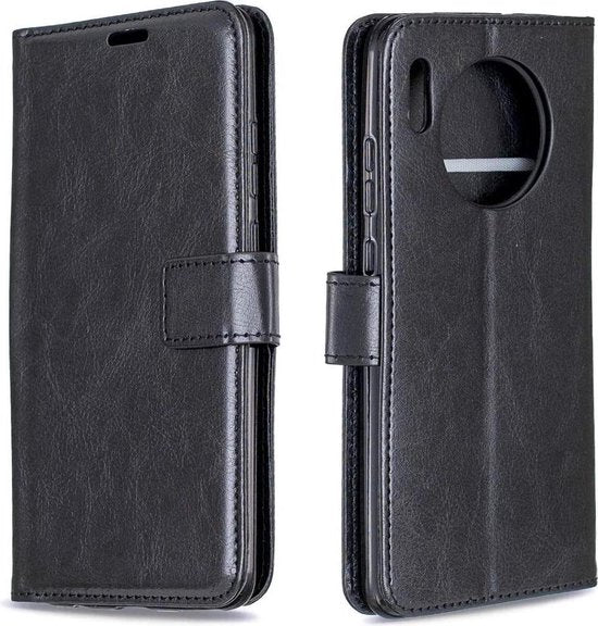Huawei Mate 30 Lite Hoesjes – Portemonnee Book Case – Pasjeshouder – 2x Screenprotector – Zwart-Ilumina Benelux