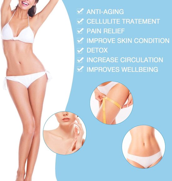 Facial cupping set – Siliconen vacuüm massage cups – Anti-cellulite – Lymfedrainage therapie – Transparant