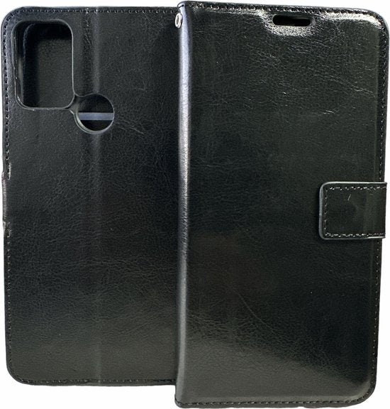 Motorola Moto G50 Hoesjes – Portemonnee Book Case – Pasjeshouder – Magneetsluiting – Zwart-Ilumina Benelux