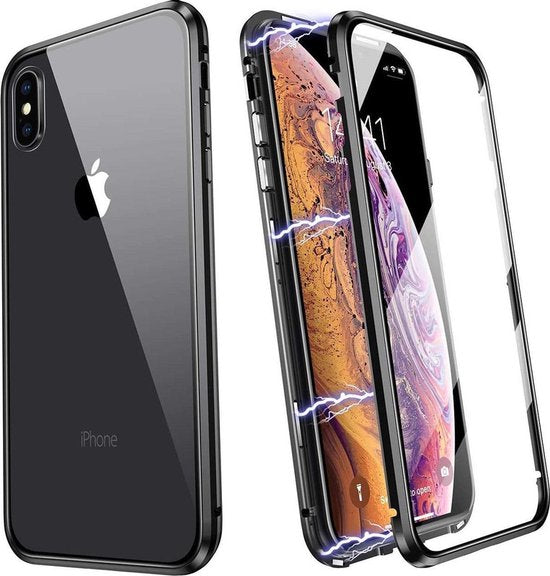 Samsung Galaxy A22 Hoesjes – Magnetische Bookcase – Volledige Bescherming – Screenprotector Voor & Achter – Zwart
