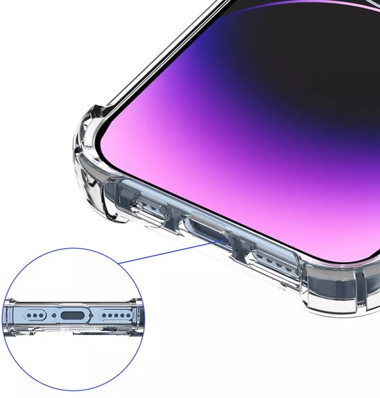 iPhone 15 Plus Hoesjes – Ultra-Hybrid Backcover – Schokbestendig – Crystal Clear – Transparant-Ilumina Benelux