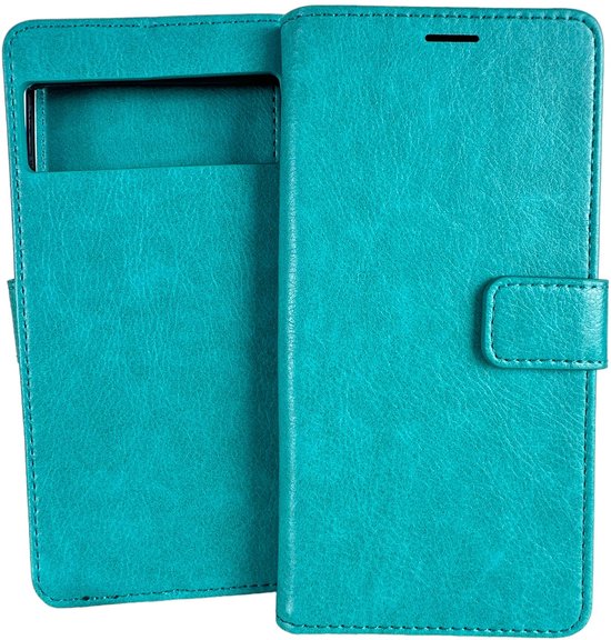 Google Pixel 6 Pro Hoesjes – Bookcase Portemonnee Hoes – Pasjeshouder – Magneetsluiting – Groen-Ilumina Benelux