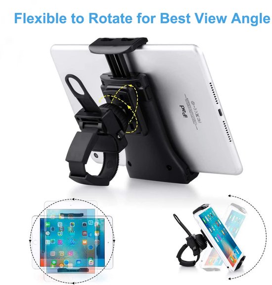 Tablethouders voor Gym – Tablethouder Houder Sportschool – Gym Phone Holder Stand – Telefoon & Tablet Houder – Muziekstandaard - Sporten - Loopband / Cardio / Treadmill / Fitness fiets / Indoor Spinning Bike