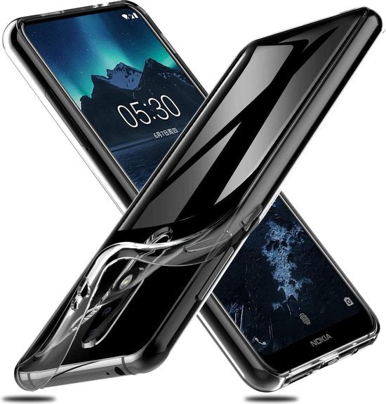 Nokia 5.1 Plus Hoesjes – Siliconen Backcover – Soft Silicone – Transparant-Ilumina Benelux