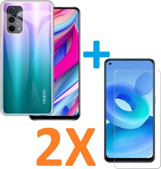 Oppo A93 5G Hoesjes – Transparante Soft TPU Siliconen Backcover – Schokbestendig – Inclusief 2x Screenprotector-Ilumina Benelux