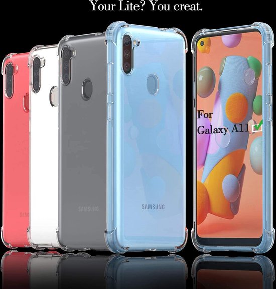 Samsung Galaxy A11 Hoesjes – Siliconen Backcover – Schokbestendig – Anti-shock – Transparant-Ilumina Benelux