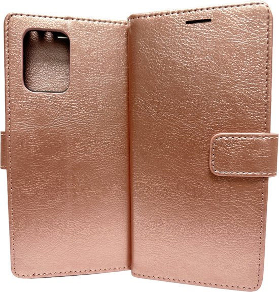 Samsung Galaxy S10 Lite Hoesjes – Portemonnee Hoes – Pasjeshouder – Magneetsluiting – Roségoud-Ilumina Benelux