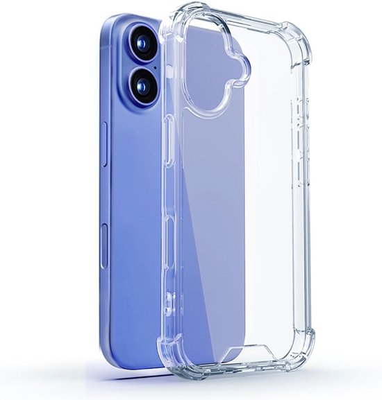iPhone 16 Plus Hoesjes – Crystal Clear Backcover – Schokbestendig – Inclusief Screenprotector – Transparant-Ilumina Benelux