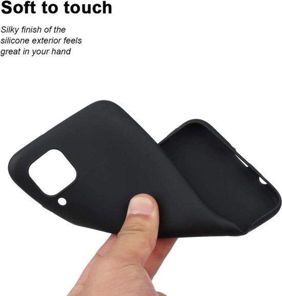 Huawei P40 Lite Hoesjes – Siliconen Backcover – Soft Grip – Schokbestendig – Zwart-Ilumina Benelux