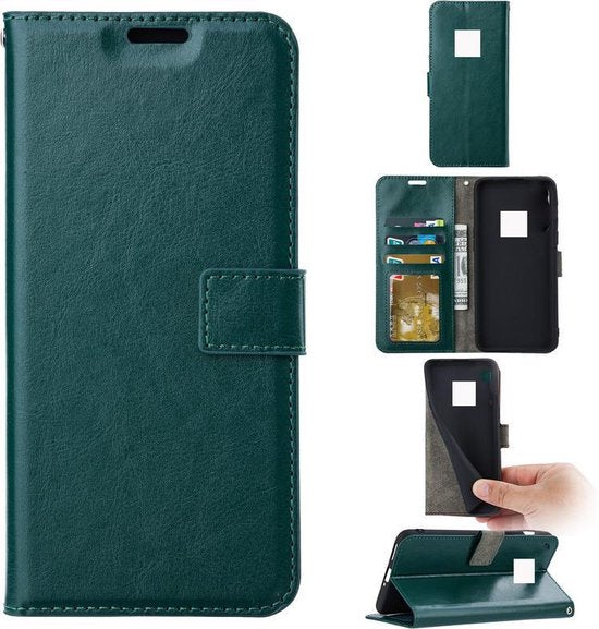 Nokia XR20 Hoesjes – Portemonnee Book Case – Pasjeshouder – Magneetsluiting – Groen-Ilumina Benelux