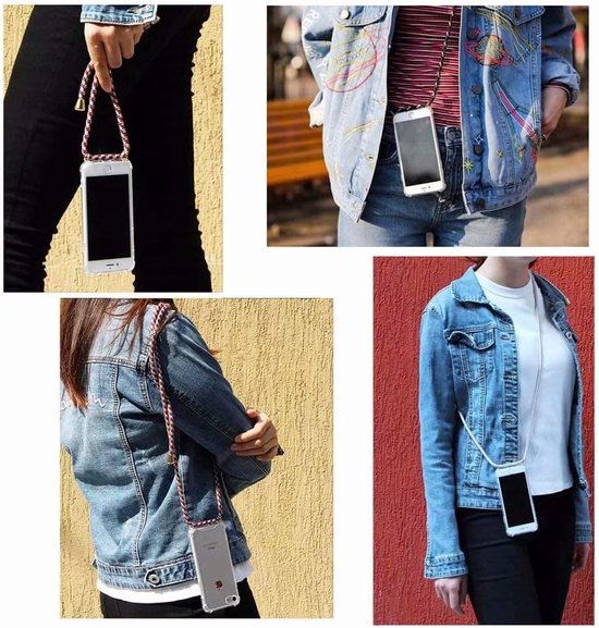 Transparant hoesje met koord - Anti-shock Back Cover geschikt voor: Samsung Galaxy Note 9