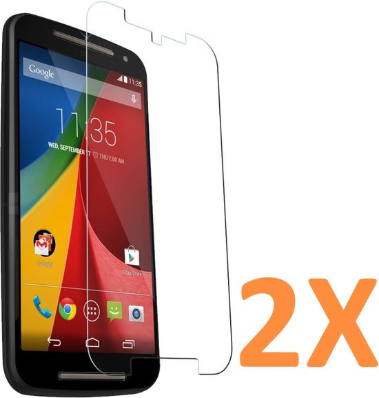Screenprotector - Geschikt voor Motorola Moto G2 - 9H Glas (2-Pack)