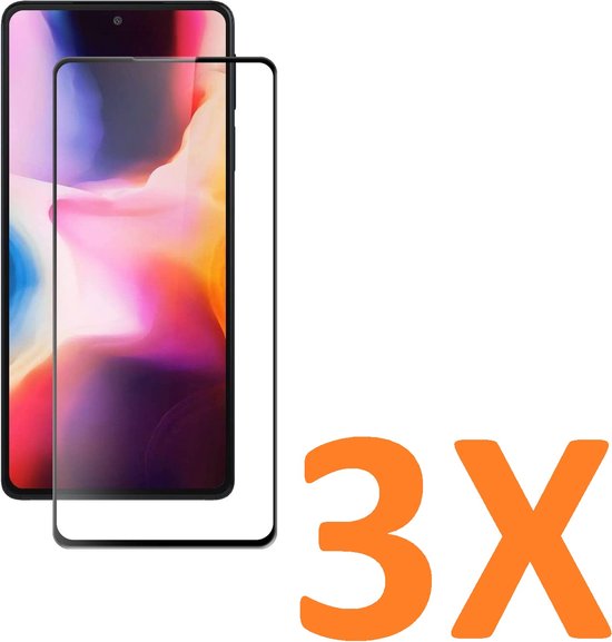 Full Cover Screenprotector - Geschikt voor Motorola Moto Edge 30 Pro - 9H Glas (3-Pack)