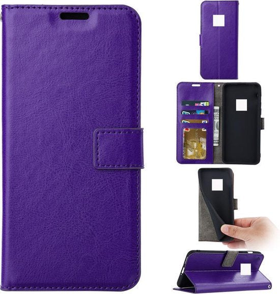 Nokia XR20 Hoesjes – Portemonnee Book Case – Pasjeshouder – Magneetsluiting – Paars-Ilumina Benelux